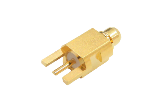 MMCX ST. PLUG CONNECTOR PCB EDGE MOUNT FOR ø.028 POST CONTACT